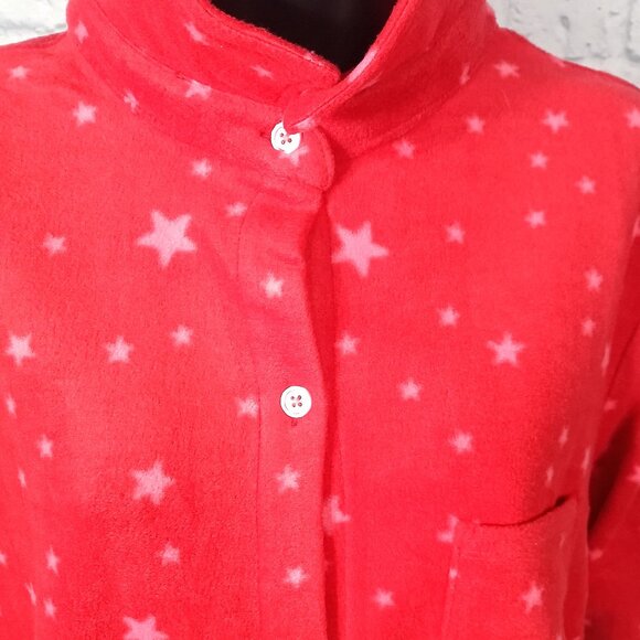 Cuddl Duds Red Star Loungewear Sleepwear Pajamas Set Top and Bottoms - Picture 3 of 13